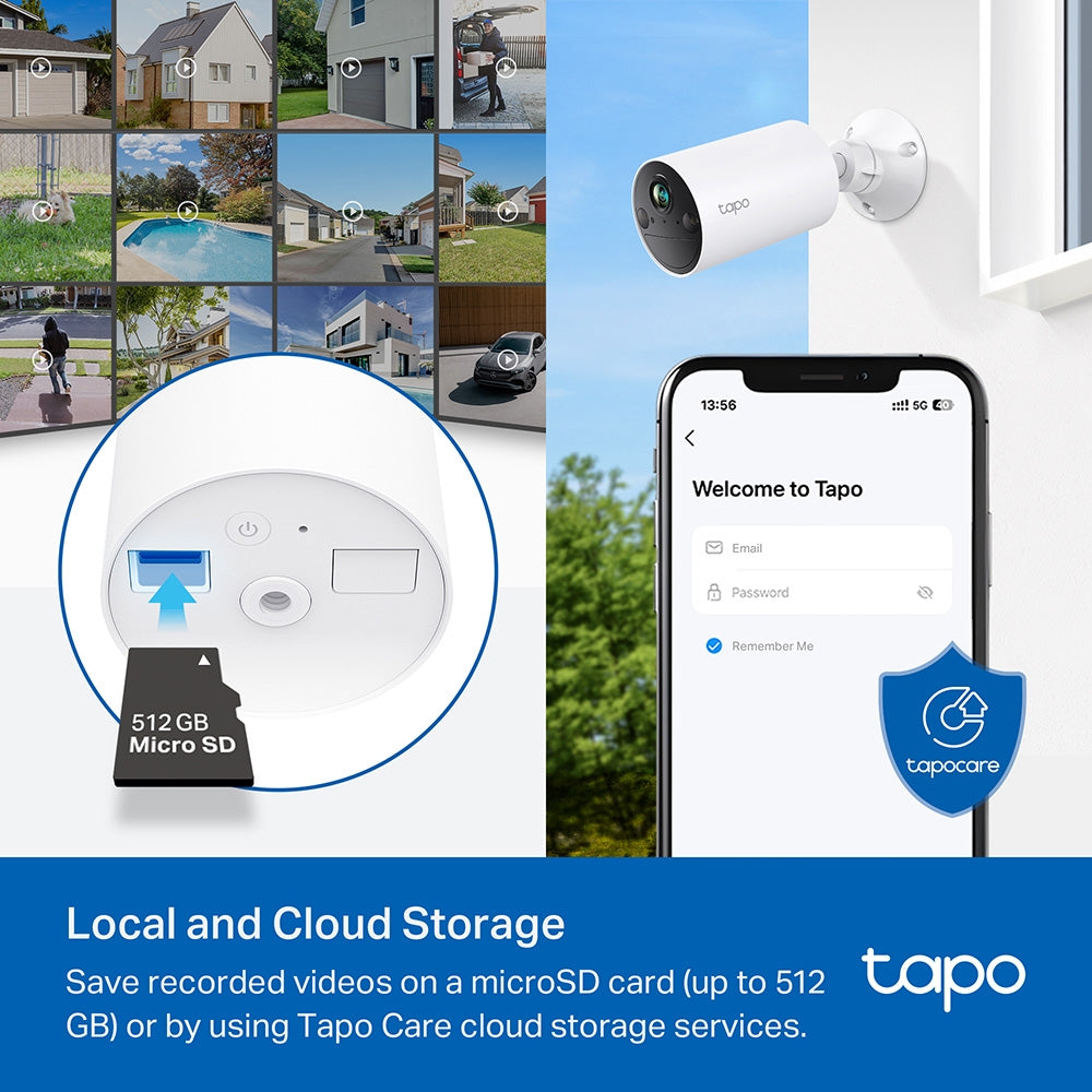 2K 3MP Smart Wire-Free Indoor/Outdoor Security Camera,Tapo C410(2-pack)