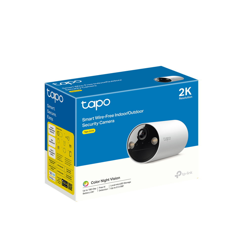 Tapo TC82 | Battery-Powered Indoor/Outdoor Wireless Camera, 2K 3MP, Colour Night Vision