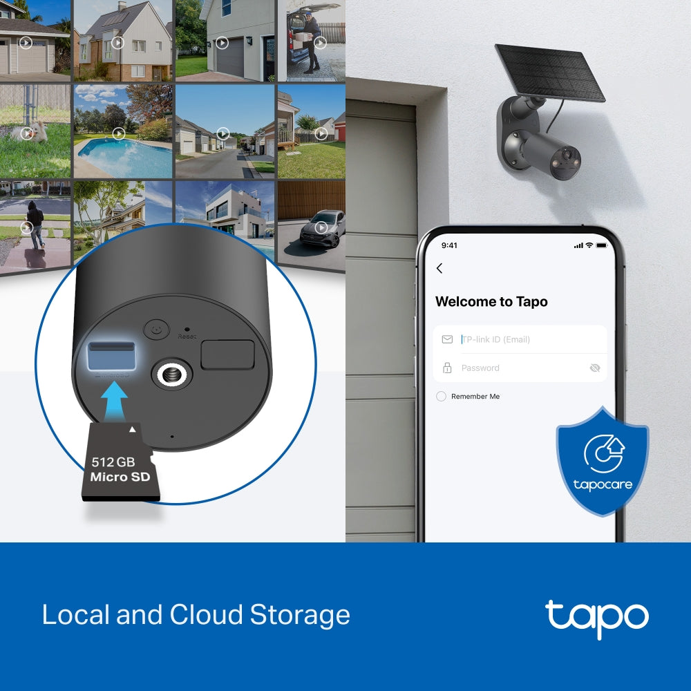 2K 3MP Solar-Powered Security Camera Kit, Tapo C411 KIT(2-pack)