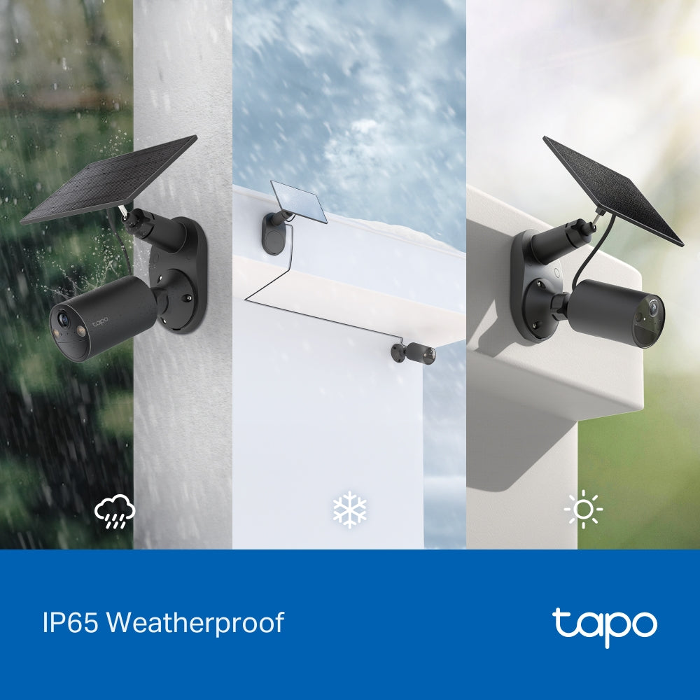 2K 3MP Solar-Powered Security Camera Kit, Tapo C411 KIT(2-pack)