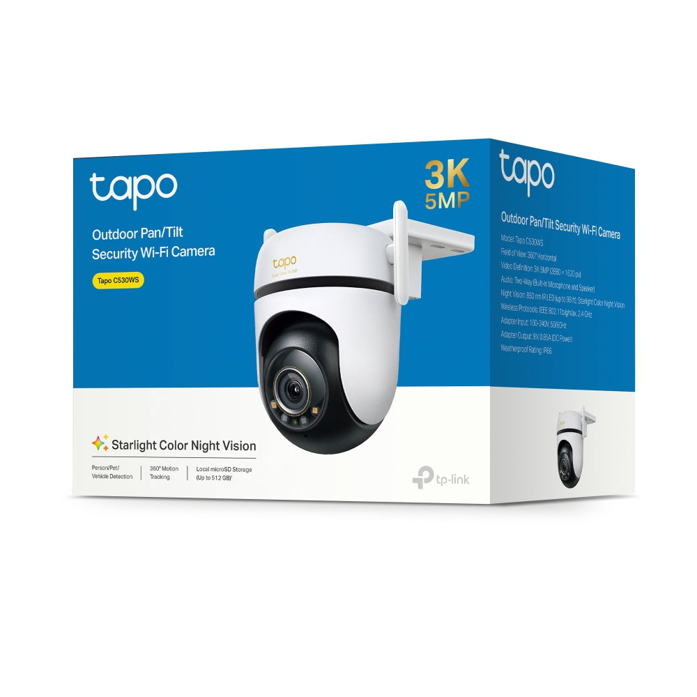 Outdoor Pan/Tilt Security Wi-Fi Camera, Tapo C530WS