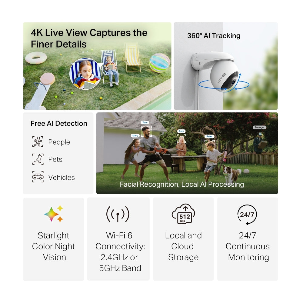 Tapo C560WS | 4K Outdoor Pan/Tilt Security Wi-Fi Camera