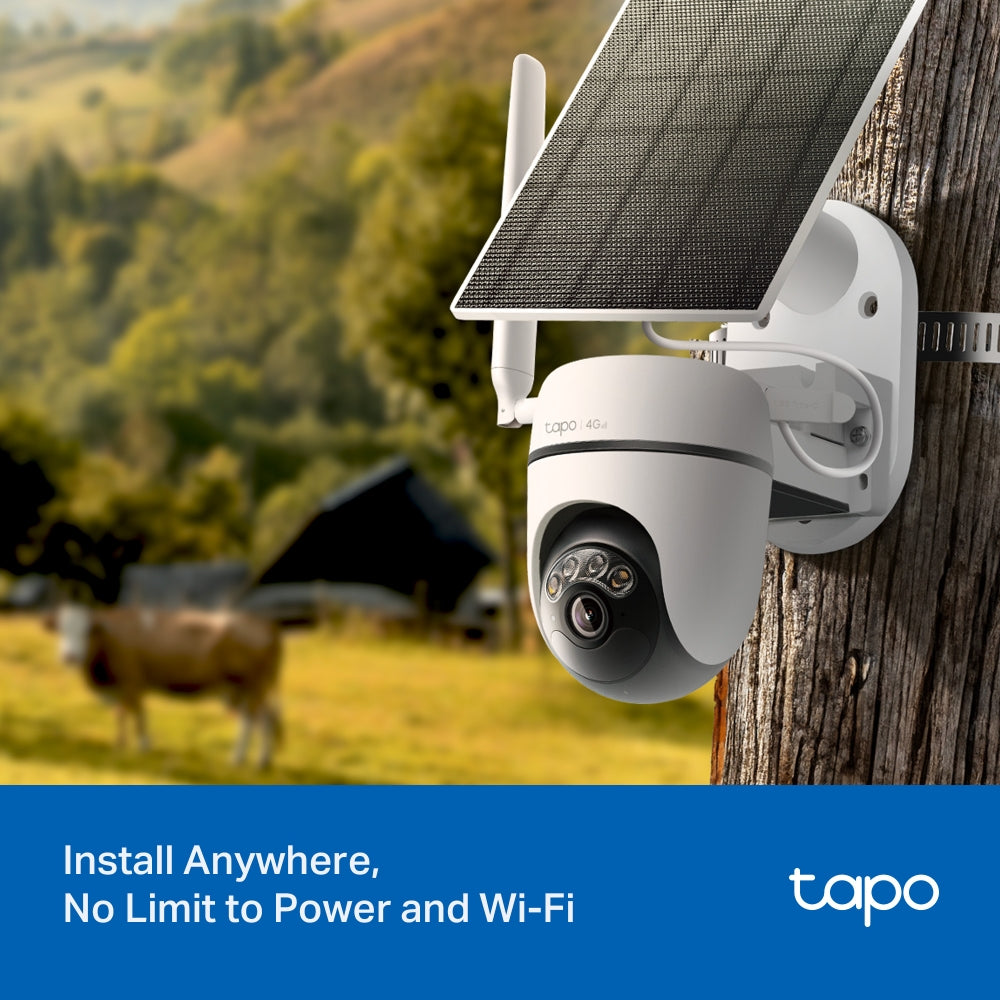 Tapo C615G KIT | Solar-Powered Pan/Tilt 4G LTE Security Camera Kit