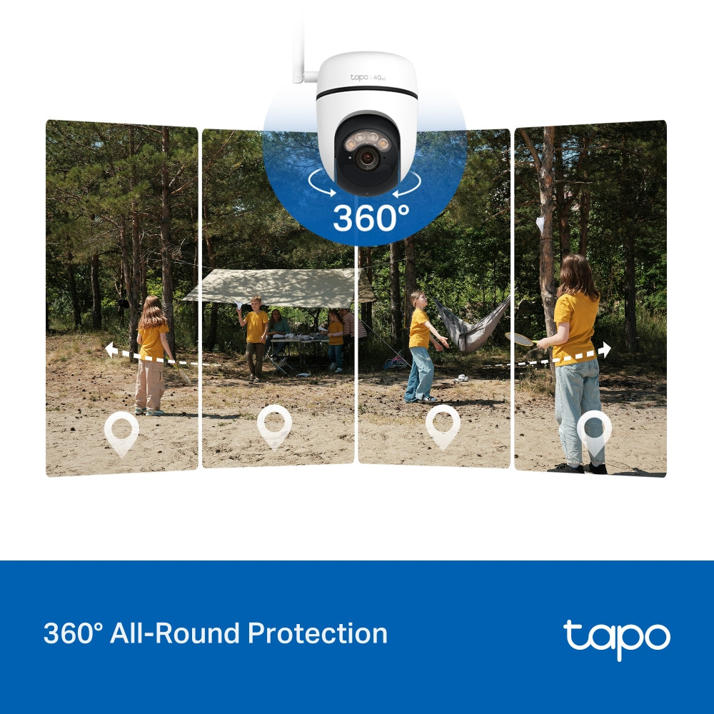 Tapo C615G KIT | Solar-Powered Pan/Tilt 4G LTE Security Camera Kit