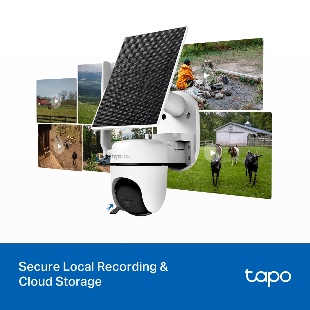 Tapo C615G KIT | Solar-Powered Pan/Tilt 4G LTE Security Camera Kit