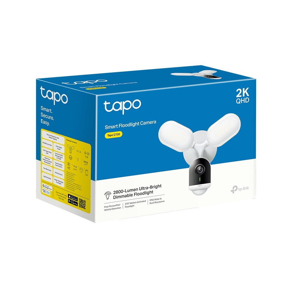 Tapo C720 | Smart Floodlight Camera, 2K QHD, AI Detection