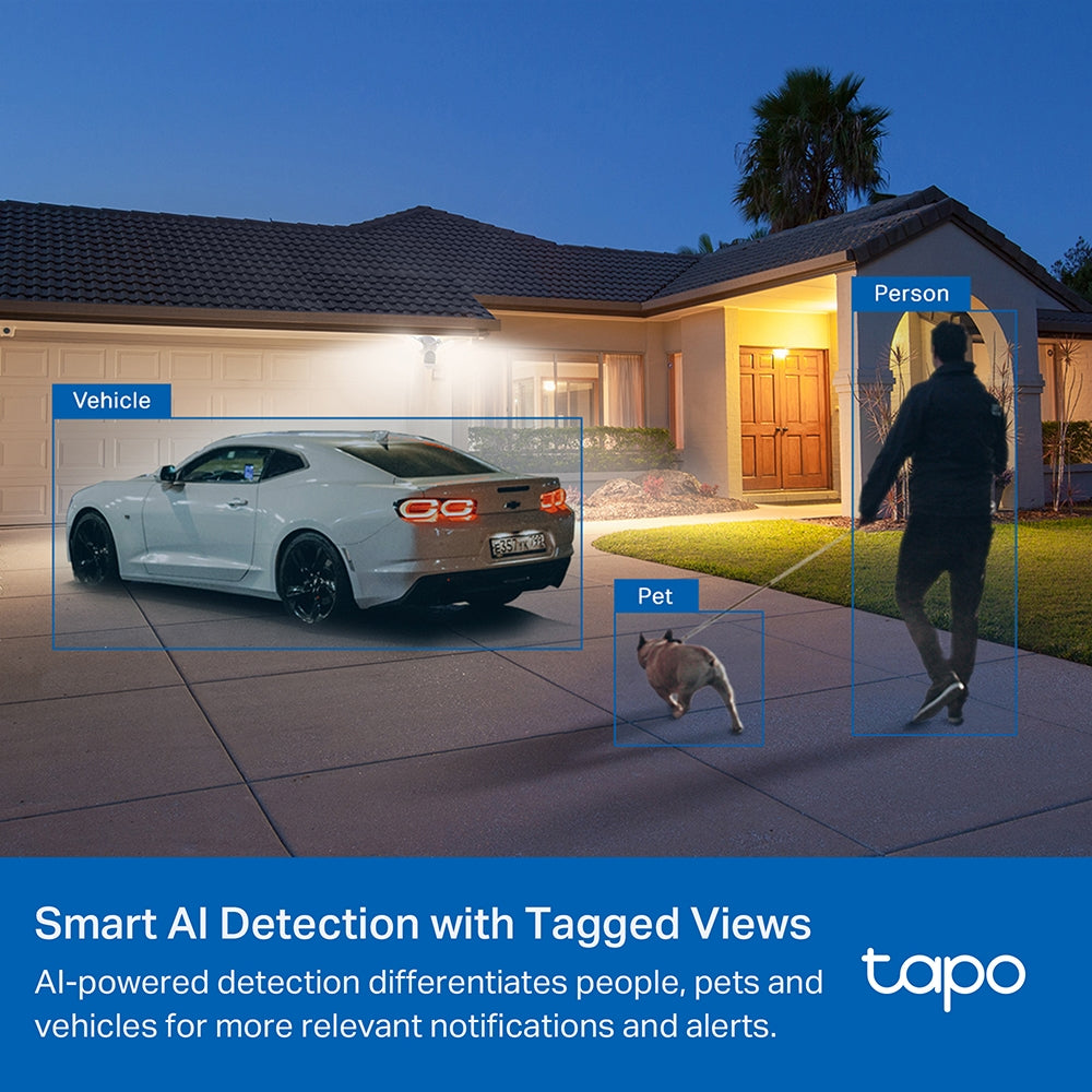 Tapo C720 | Smart Floodlight Camera, 2K QHD, AI Detection