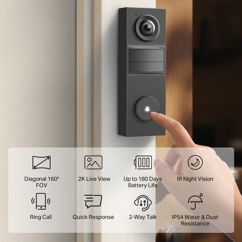 Tapo D205 | 2K Smart Video Doorbell Mini