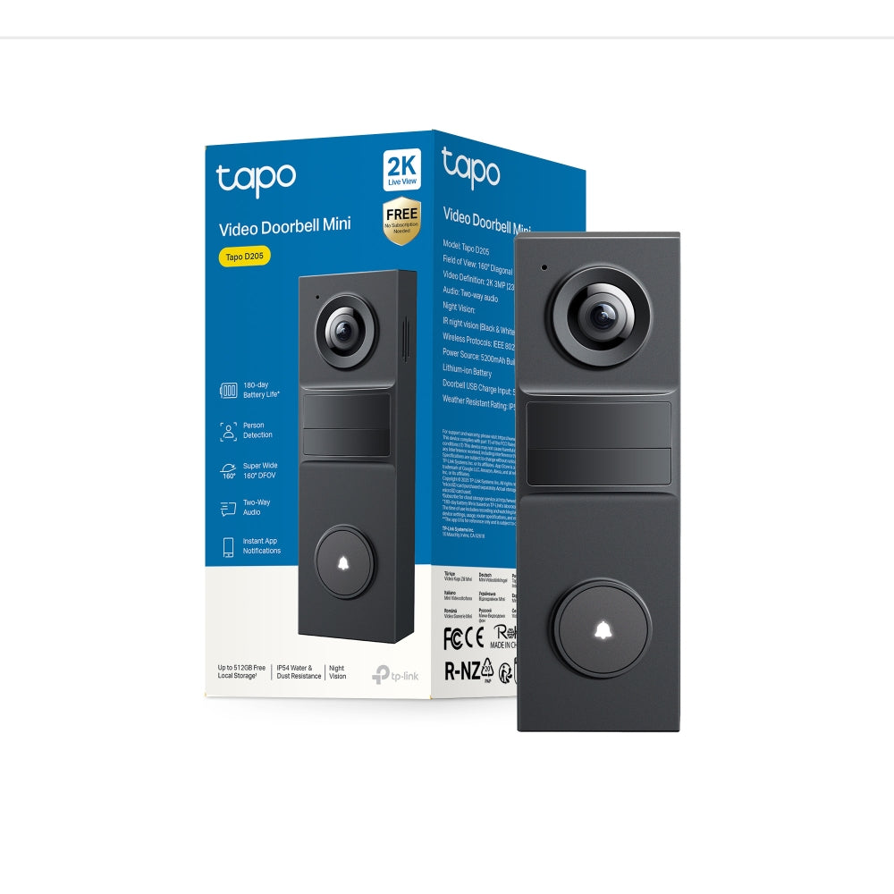 Tapo D205 | 2K Smart Video Doorbell Mini