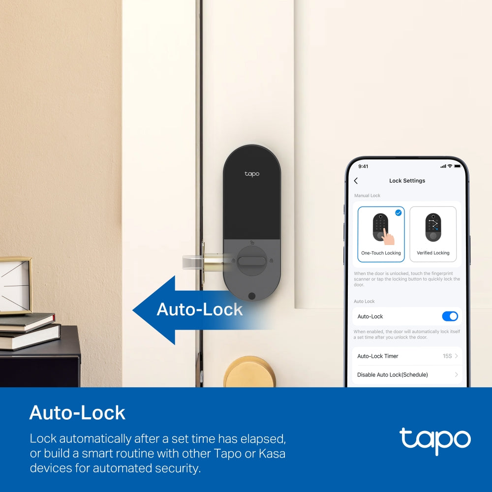 Tapo DL110 | Smart Wi-Fi Door Lock, Fingerprint Recognition, Multiple Unlock Methods