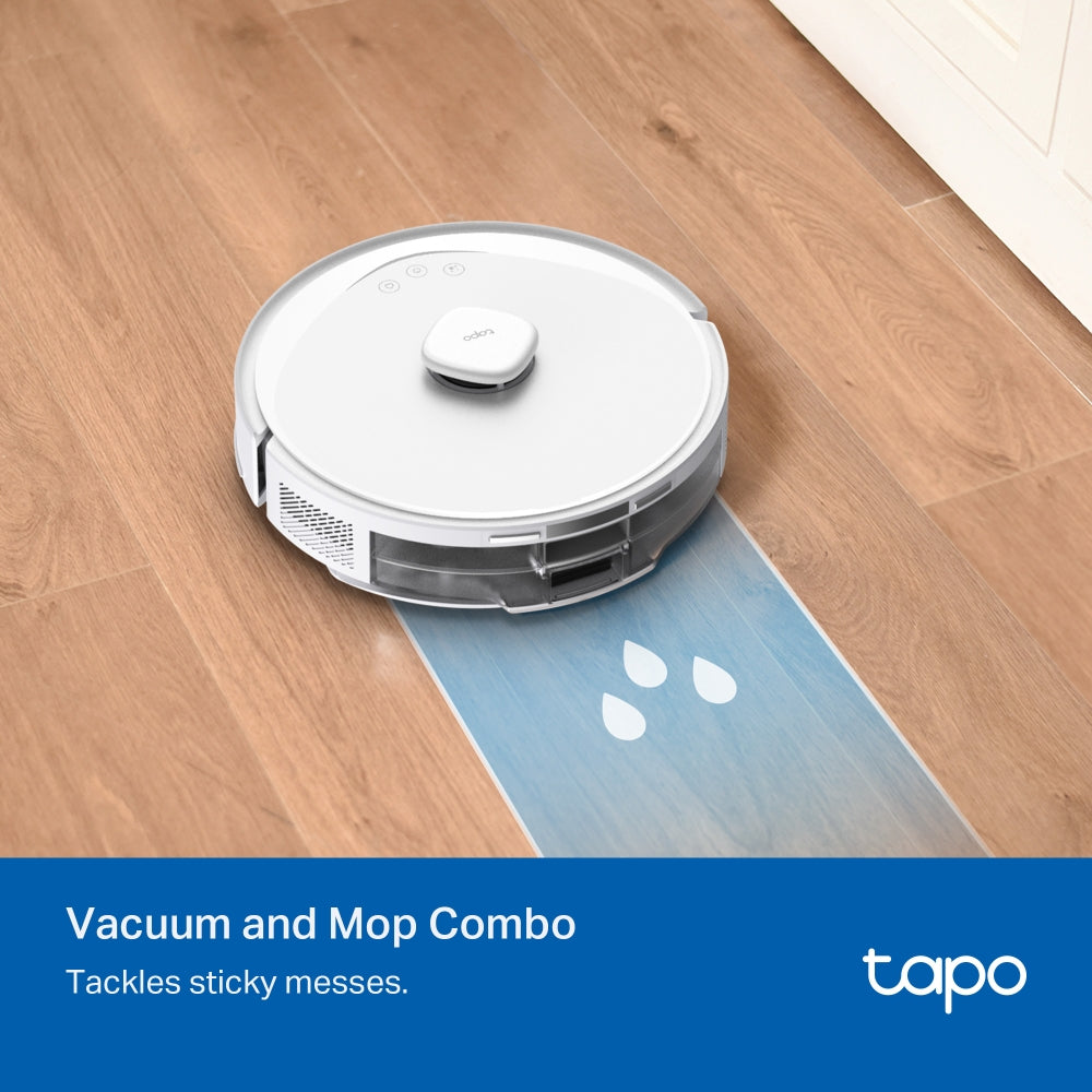 Tapo RV30 Max White | 5300Pa Hyper Suction Robot Vacuum & Mop