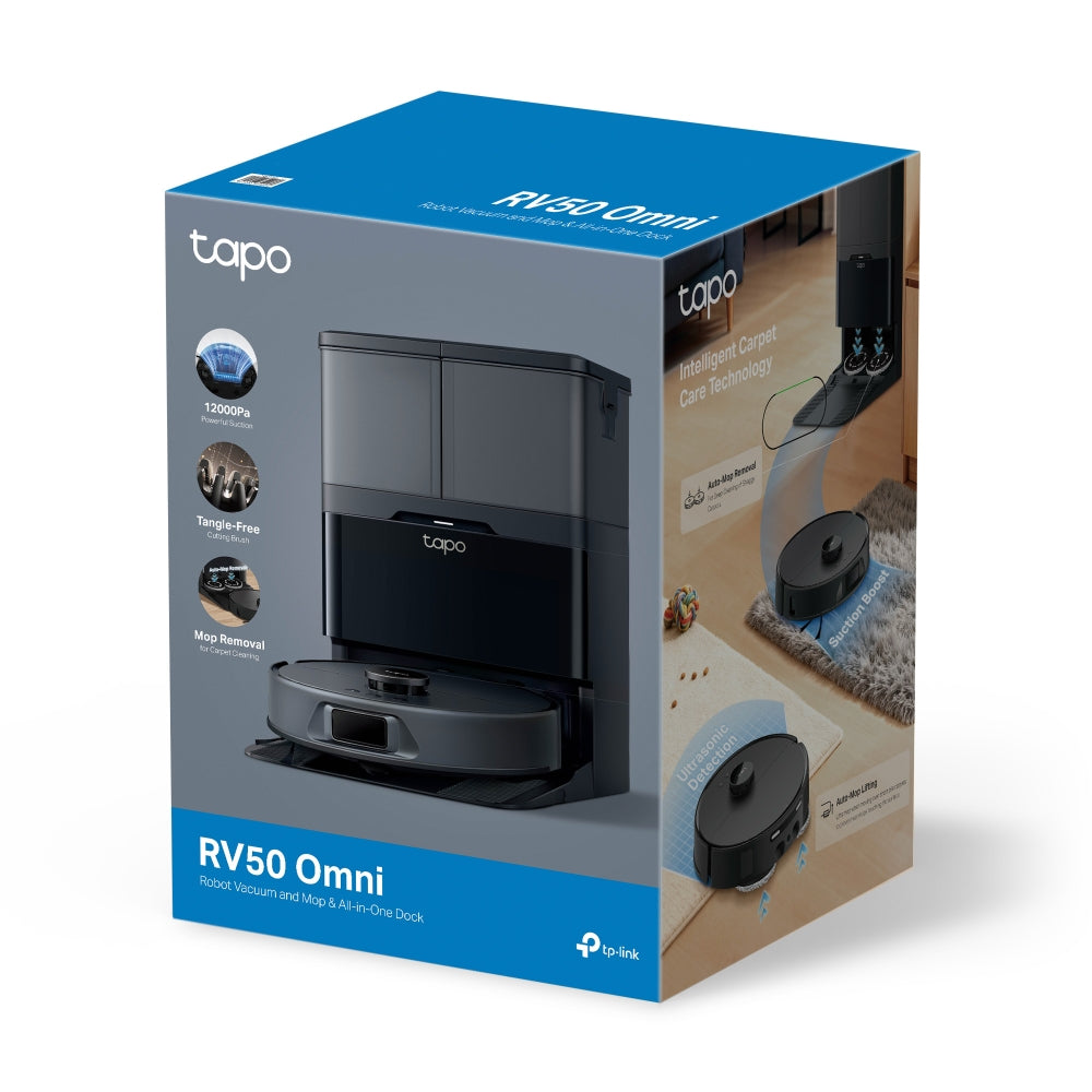 Tapo RV50 Omni | Robot Vacuum & Mop + All-in-One Omni Dock