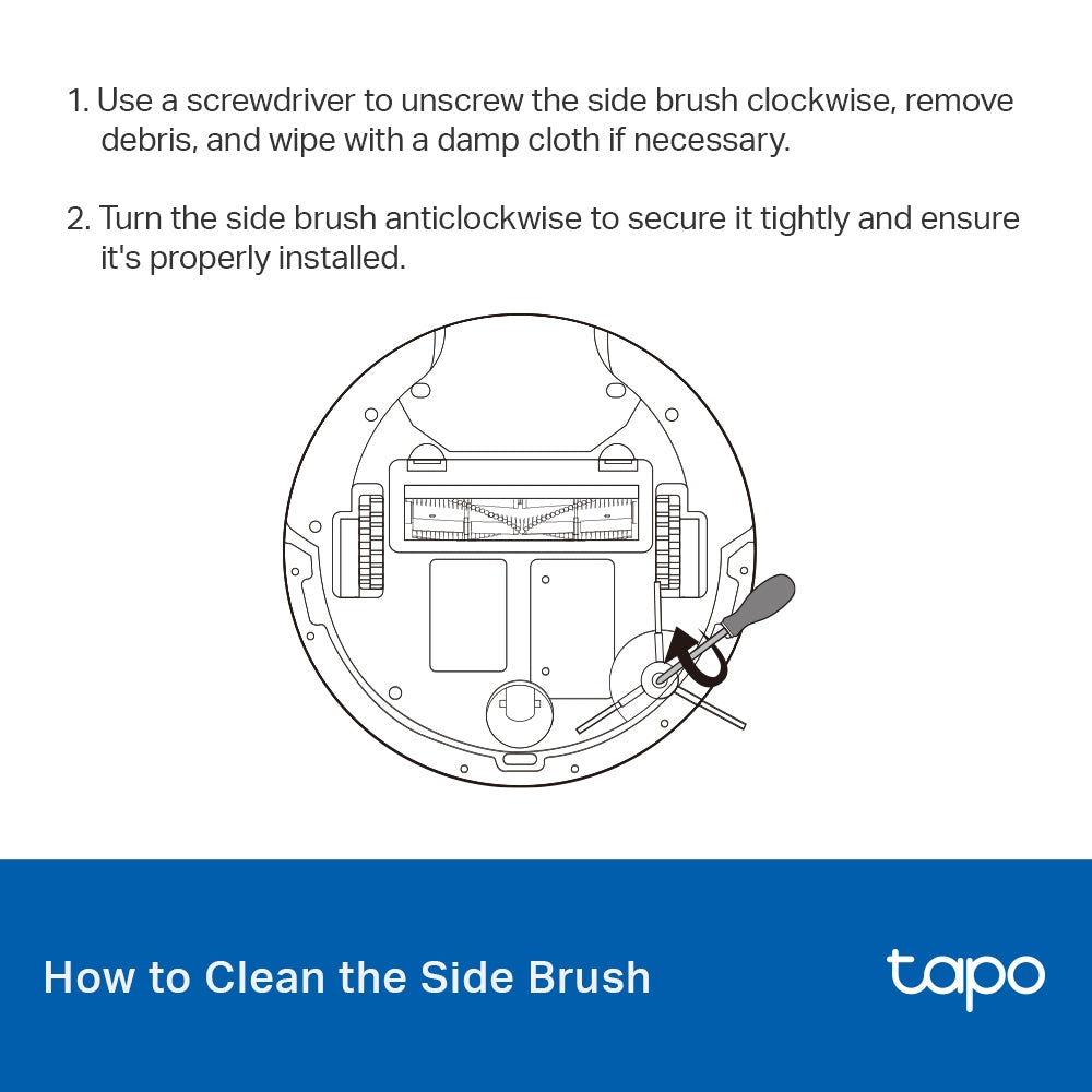 Tapo RVA105 | Robot Vacuum Replacement Kit (Brushes and Filter)