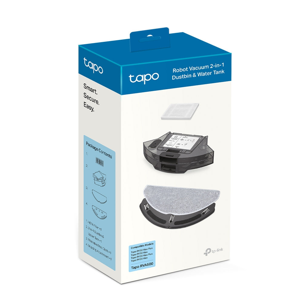 Tapo RVA500 | Tapo Robot Vacuum 2-in-1 Dustbin & Water Tank