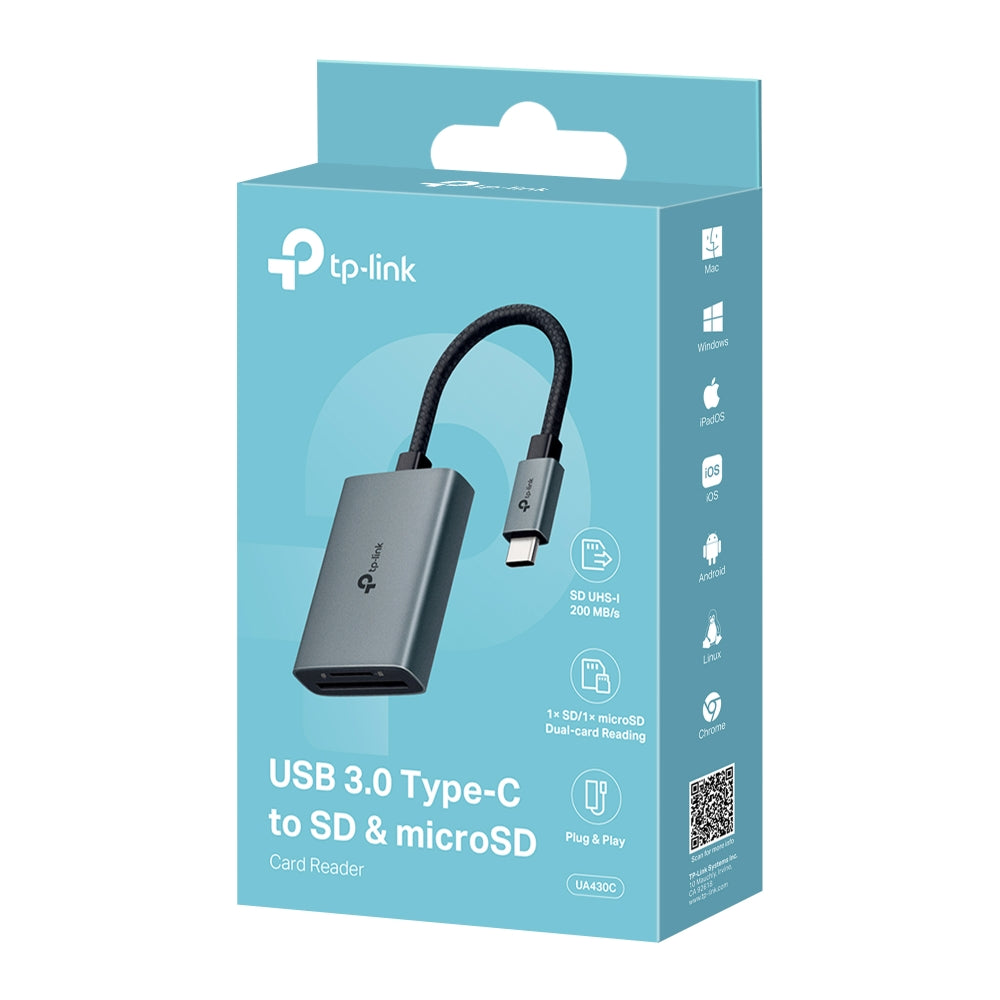 UA430C | USB 3.0 Type-C to SD & microSD 3.0 Card Reader