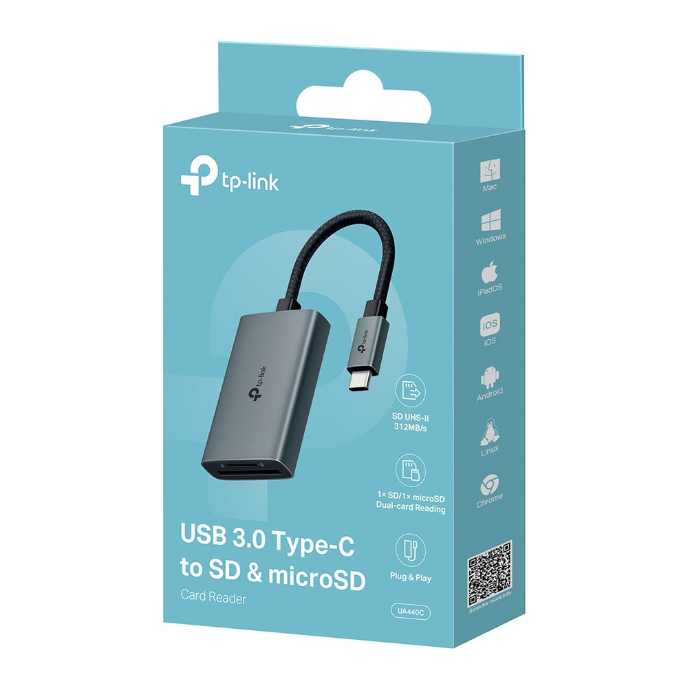UA440C | USB 3.0 Type-C to SD & microSD 4.0 Card Reader