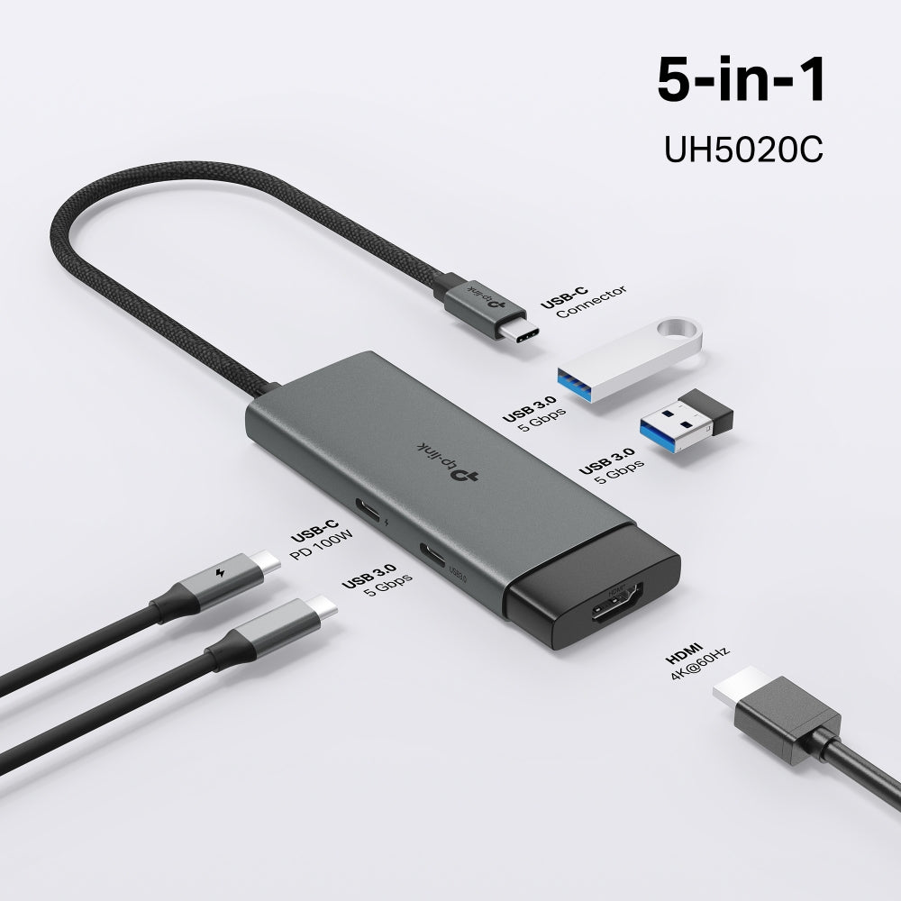 UH5020C | USB Type-C 5 in 1 Hub