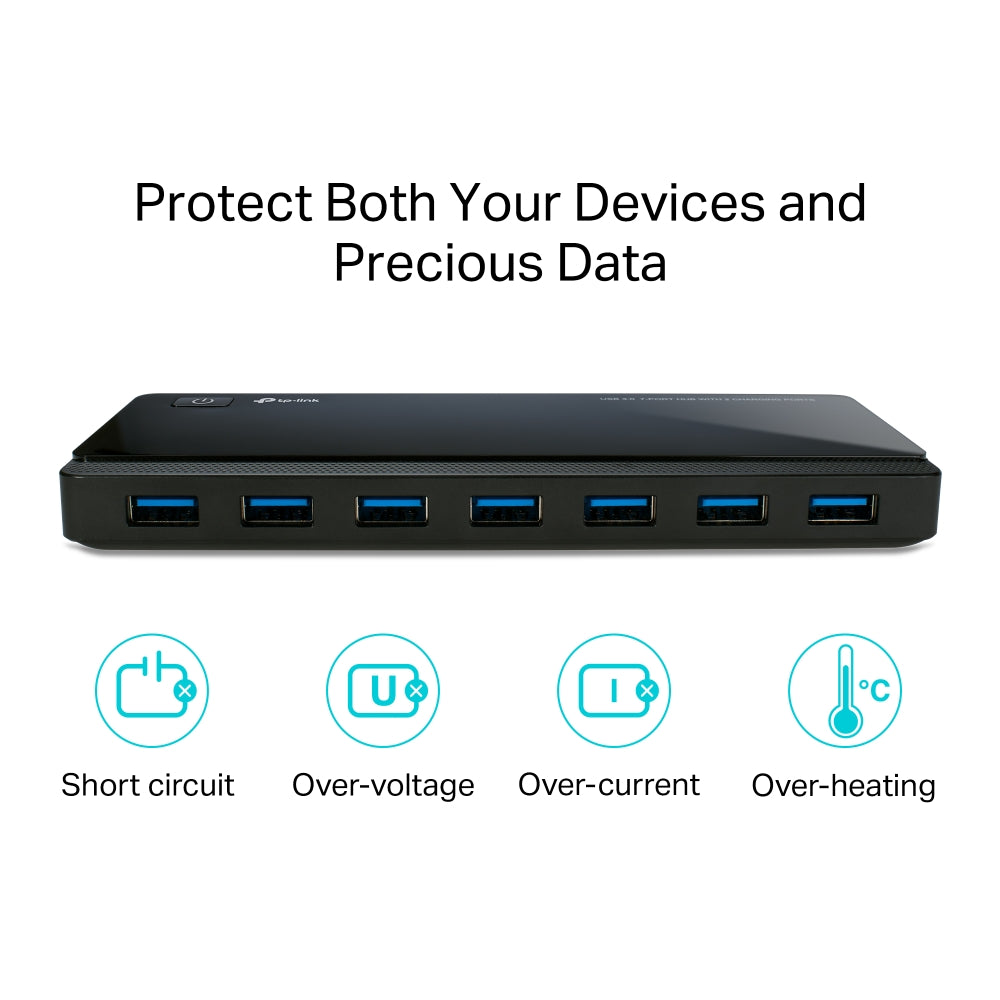 USB 3.0 7-Port Hub with 2 Charging Ports, UH720