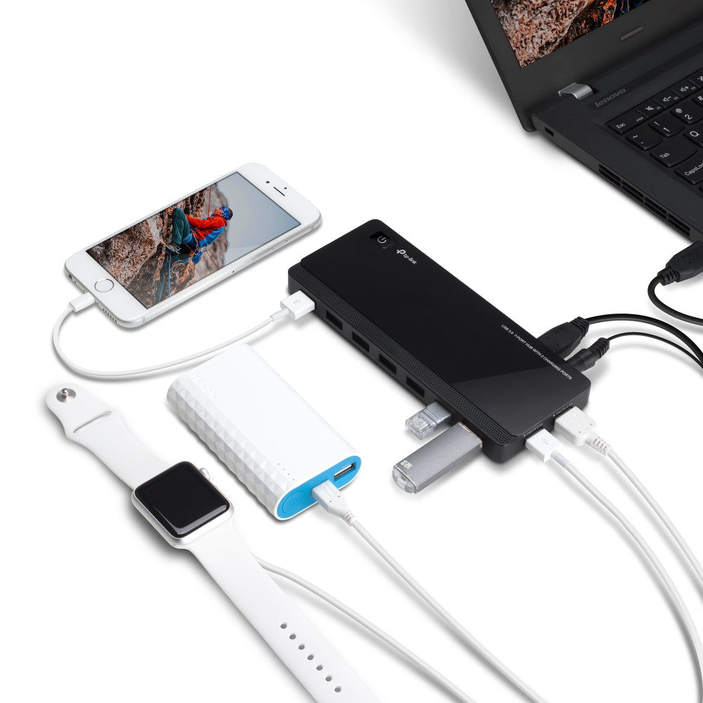 USB 3.0 7-Port Hub with 2 Charging Ports, UH720
