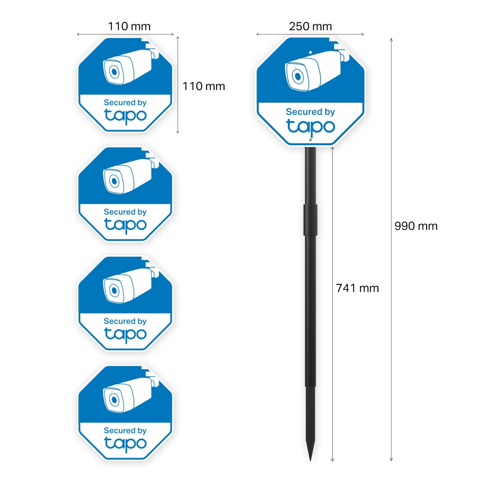 Tapo CA510 | Tapo Security Sign & Sticker Pack
