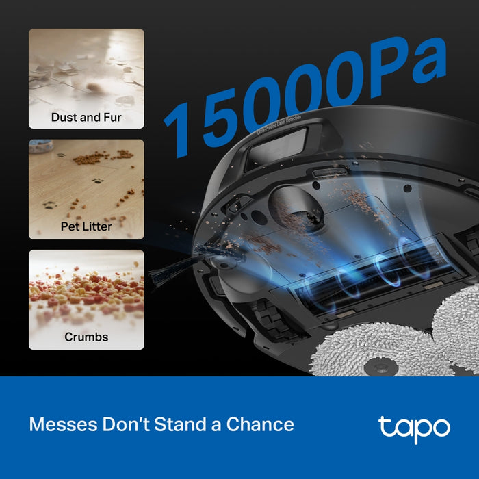 Tapo RV50 Pro Omni | AI Detection Robot Vacuum & Mop + All-in-One Self-Cleaning Station