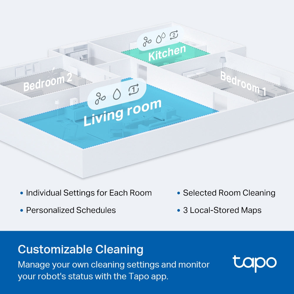 LiDAR Navigation Robot Vacuum & Mop, Tapo RV30C Mop