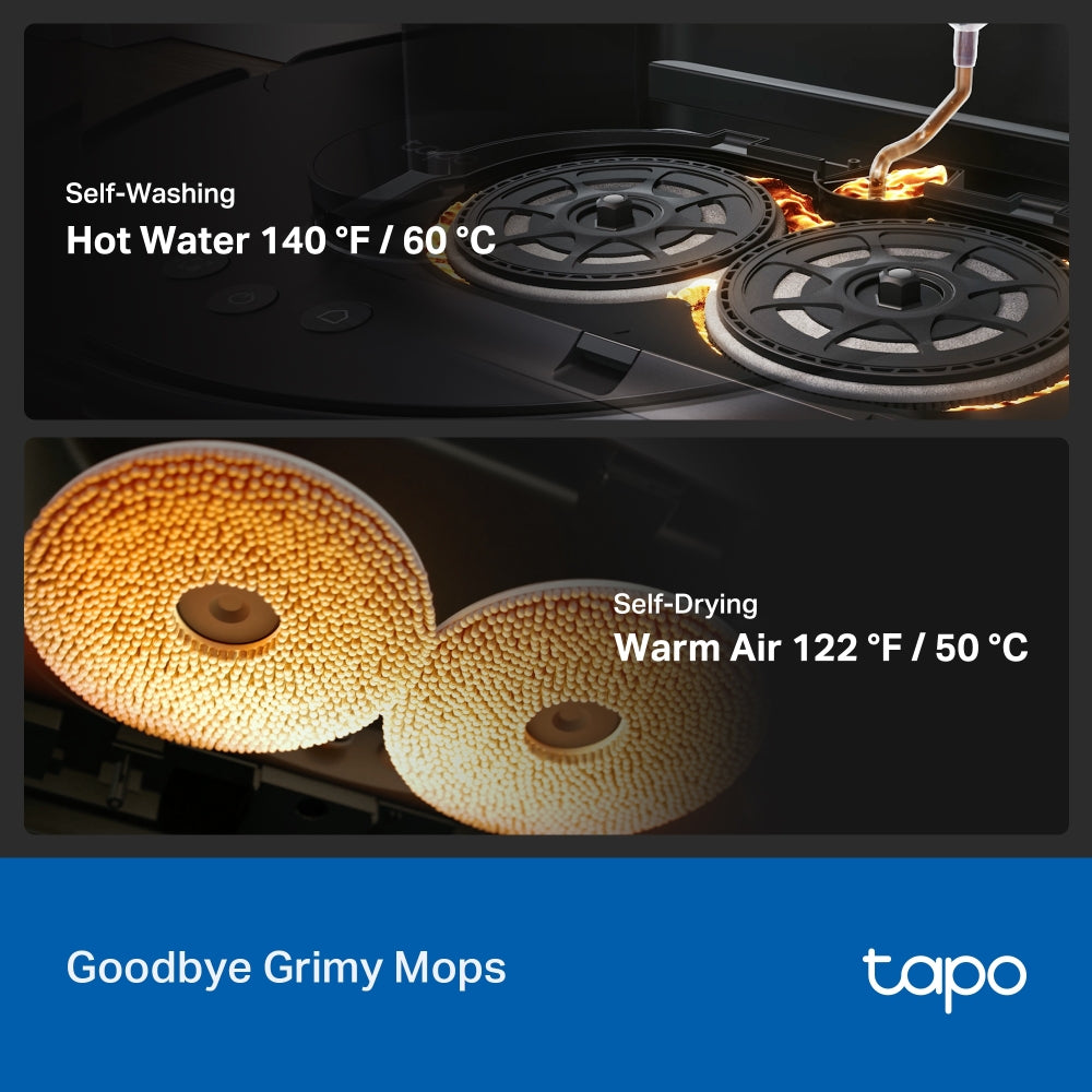 Tapo RV50 Pro Omni | AI Detection Robot Vacuum & Mop + All-in-One Self-Cleaning Station