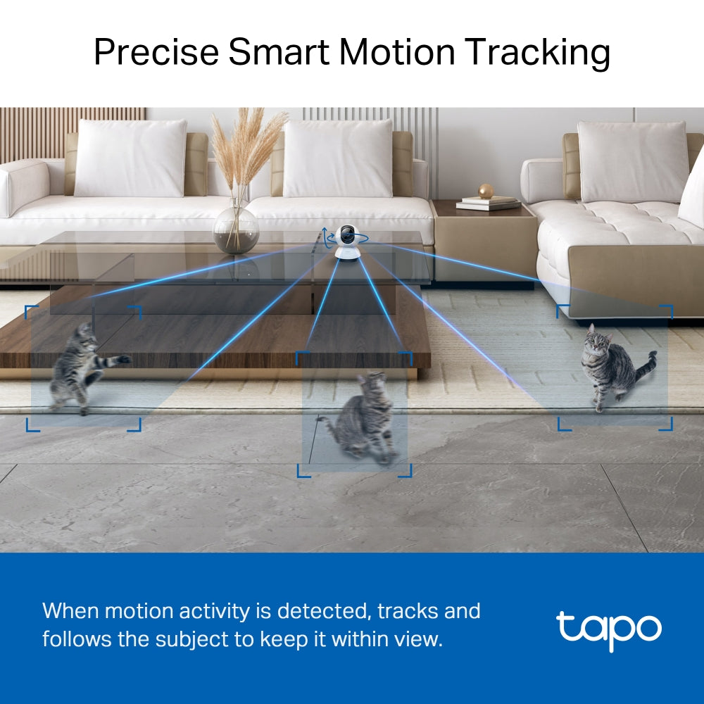 Pan Tilt Indoor Wi-Fi Camera, 2K QHD View, Tapo TC72(2-pack)