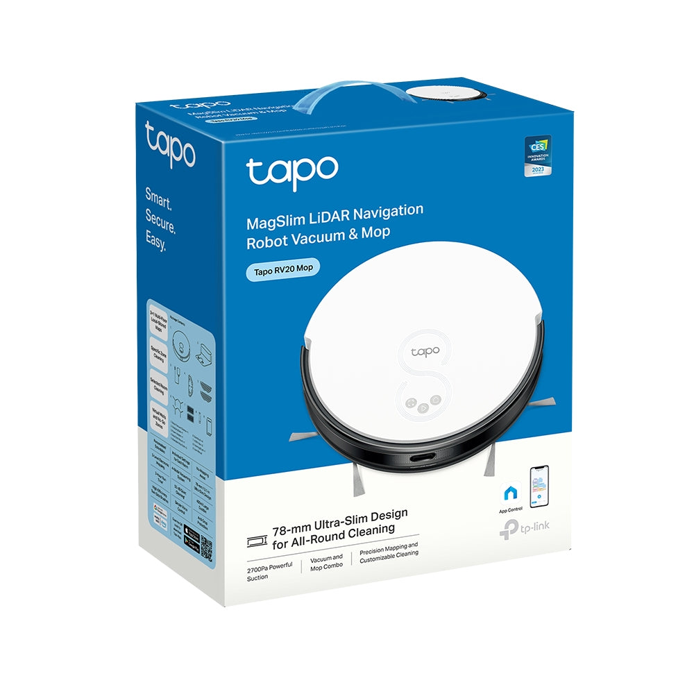 Tapo RV20 Mop| MagSlim™ LiDAR Navigation Robot Vacuum & Mop