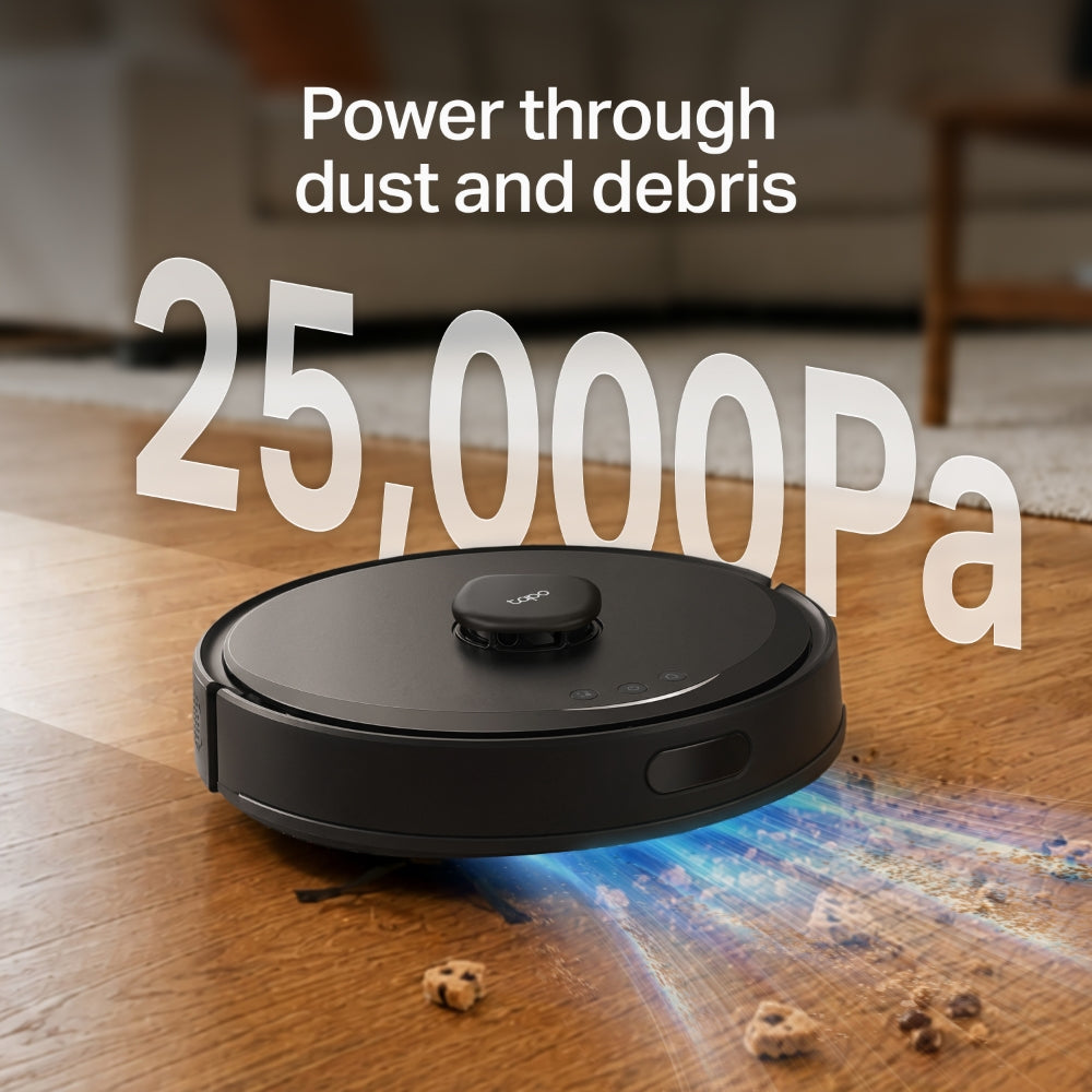 Tapo RV30 Max Turbo | Robot Vacuum & Mop + Compact Auto-Empty Dock