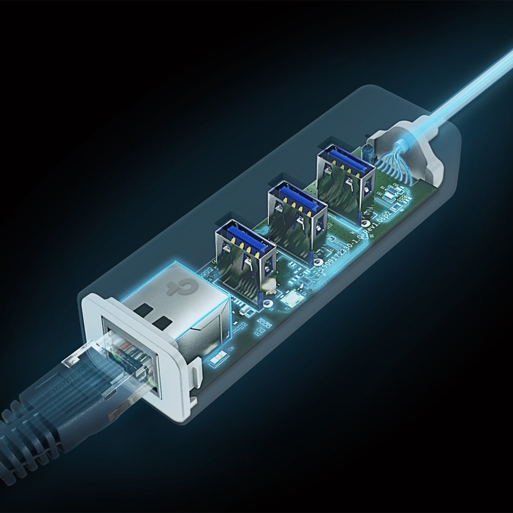 USB Type-C 3-Port Hub & Gigabit Ethernet Adapter, UE330C