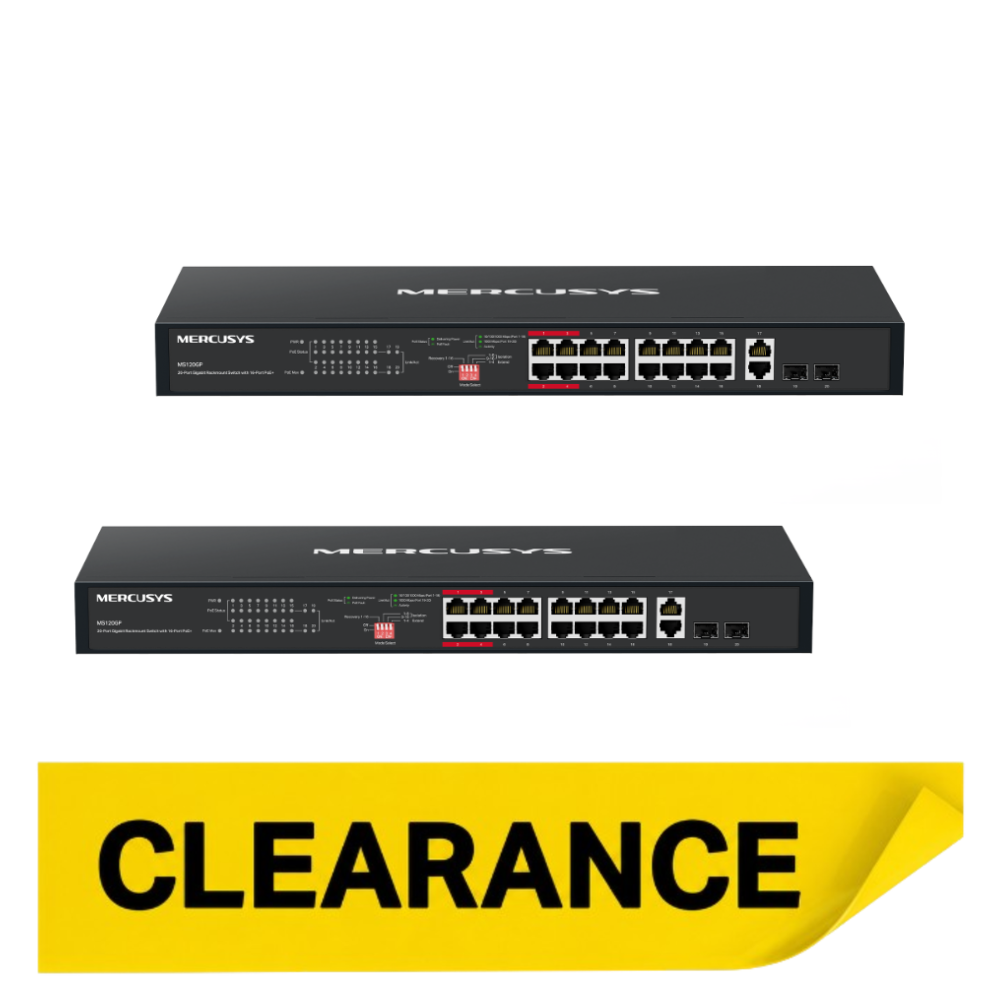 MS120GP(2-pack) | 20-Port Gigabit Rackmount Switch with 16-Port PoE+