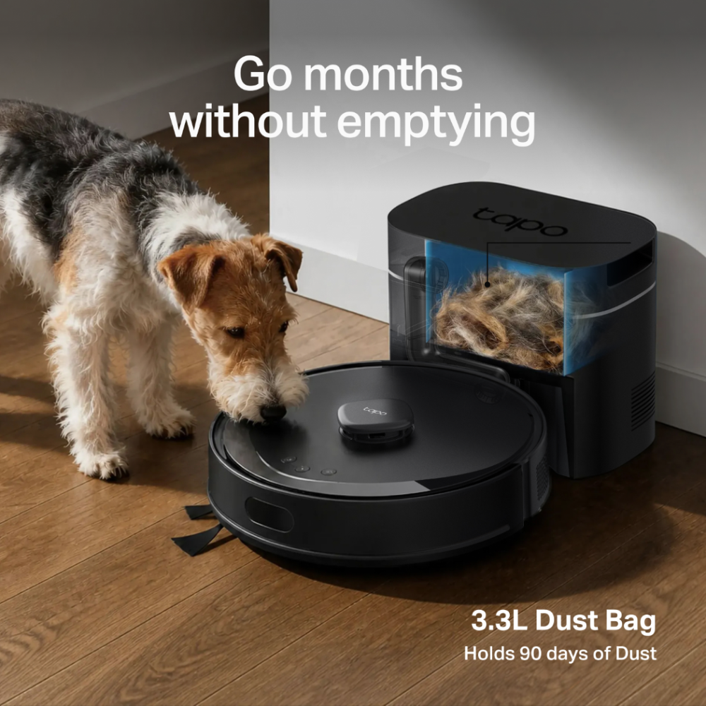 Tapo RV30 Max Turbo | Robot Vacuum & Mop + Compact Auto-Empty Dock