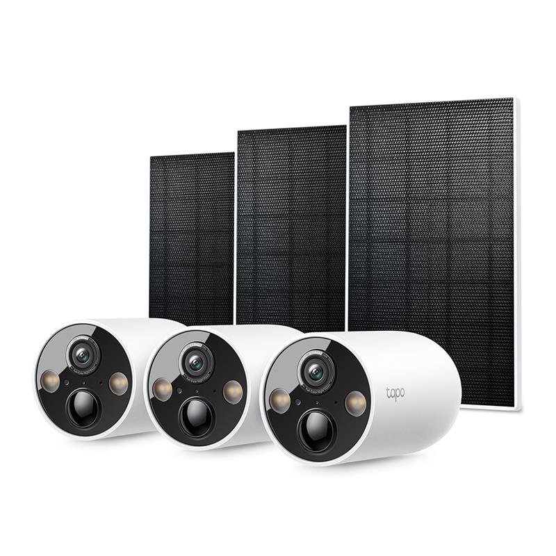 Solar-Powered Security Camera Kit, TC85 KIT(3-pack)
