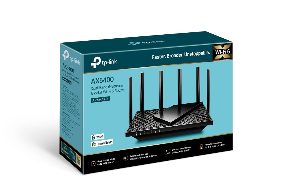 Archer AX73-Refurbished | AX5400 Dual-Band Gigabit Wi-Fi 6 Router