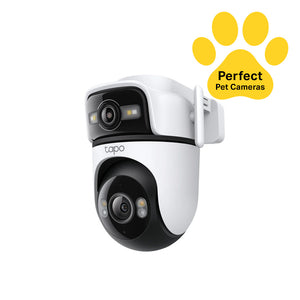 Tapo C545D | Outdoor Dual-Lens Pan/Tilt Security Camera, Dual 2K 3MP, AI Detection
