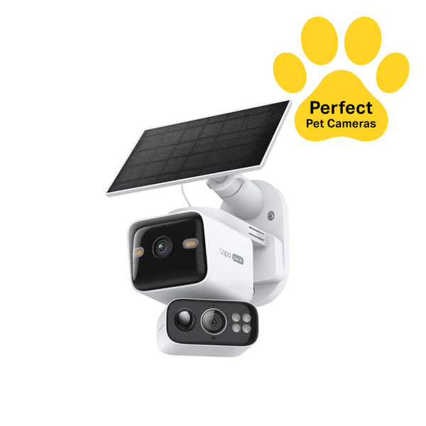 Tapo C645D KIT |Solar-Powered Dual-Lens Pan/Tilt Security Camera Kit, Dual 2K 3MP, AI Detection
