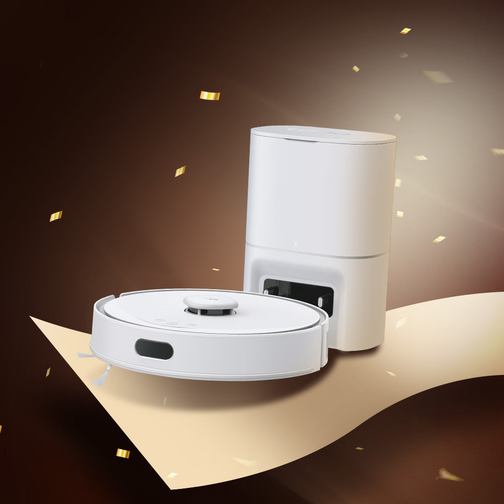 Tapo RV30 Max Plus White | Robot Vacuum & Mop with Auto-Empty Dock, 5300Pa Suction, LiDAR Navigation