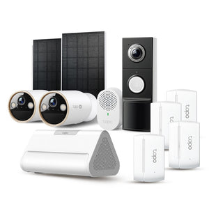 Tapo AI Enhanced Entryway Protection Kit   (2 Cameras + 1 Doorbell + 4 Sensors)