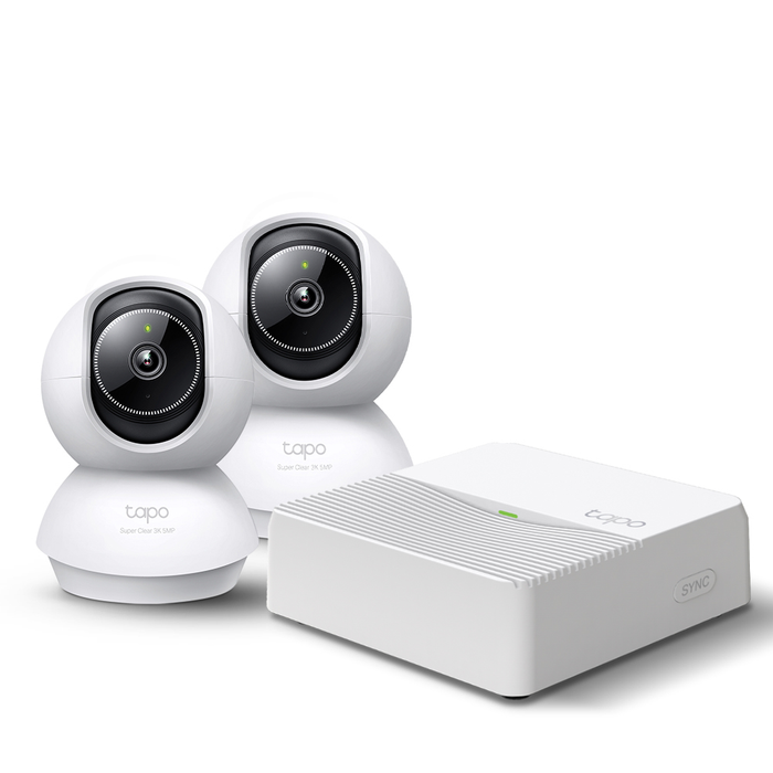 Tapo 3K Indoor Camera Kit: two 3K pan/tilt cameras with Hub