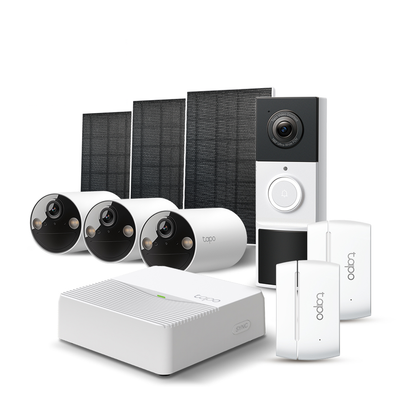 Tapo Complete Entryway Security Kit (1 Doorbell + 2 Sensors + 3 Cameras)