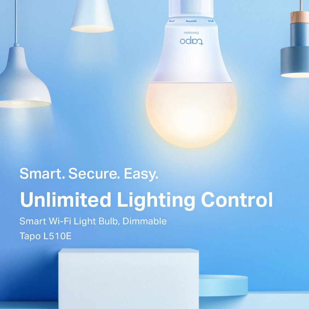 Smart Wi-Fi Light Bulb, Dimmable, Tapo L510B(3-pack)