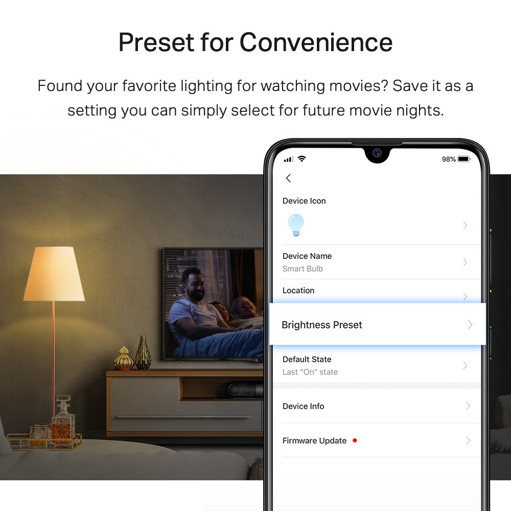Smart Wi-Fi Light Bulb, Dimmable, Tapo L510B