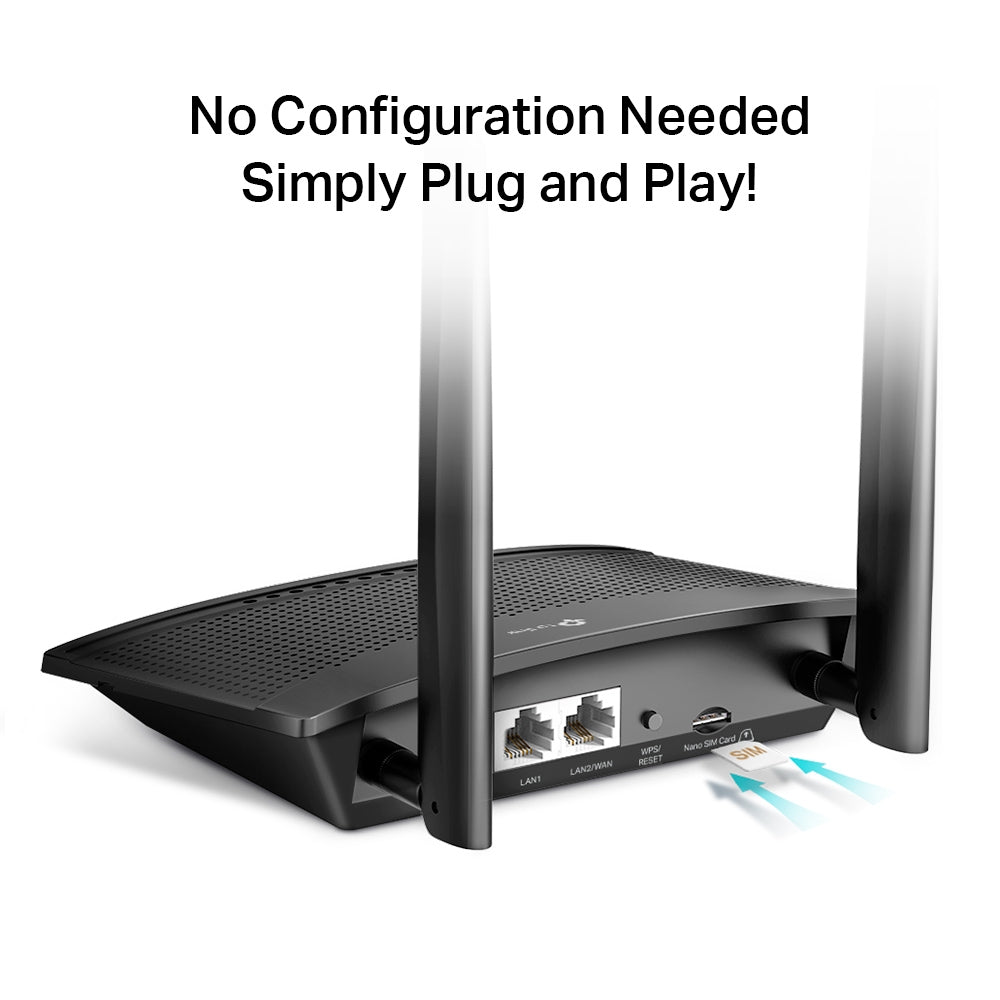 300 Mbps Wireless N 4G LTE Router, TL-MR100 - Refurbished
