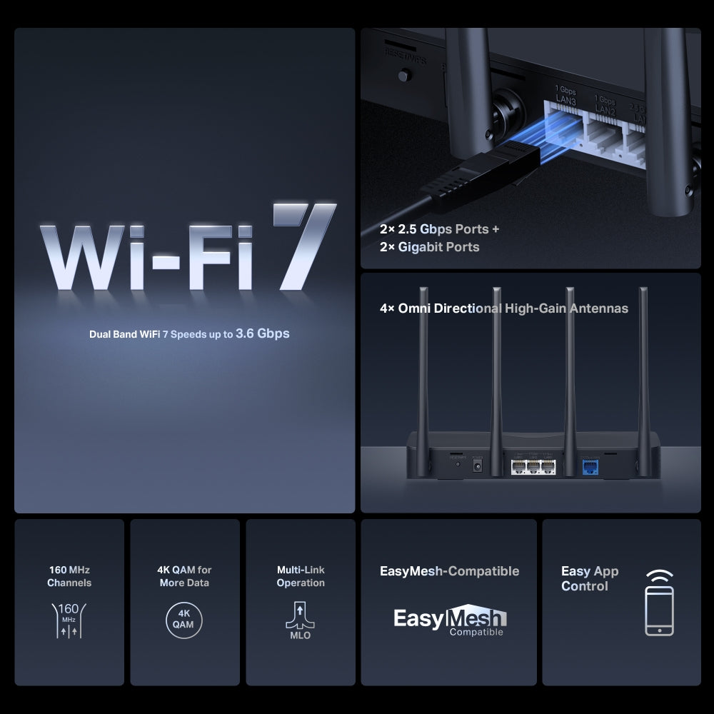 MR27BE | BE3600 Dual Band Wi-Fi 7 Router