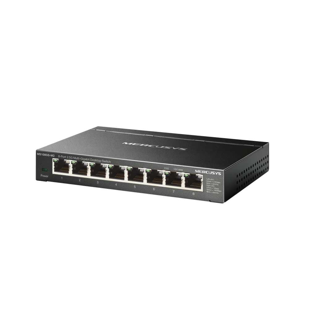 MS108GS-M2 | 8-Port 2.5G Multi-Gigabit Desktop Switch