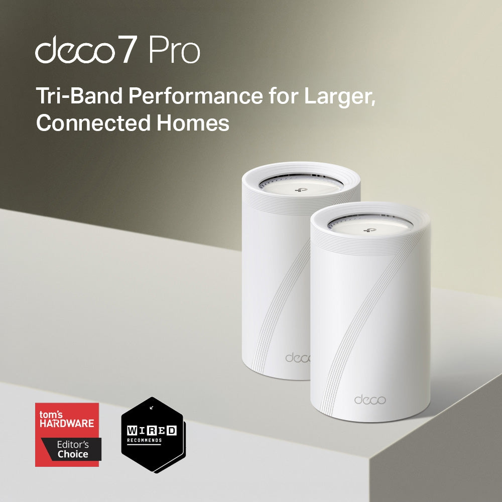 Deco BE68 (2-pack) | BE14000 Tri-Band Whole Home Mesh Wi-Fi 7 System