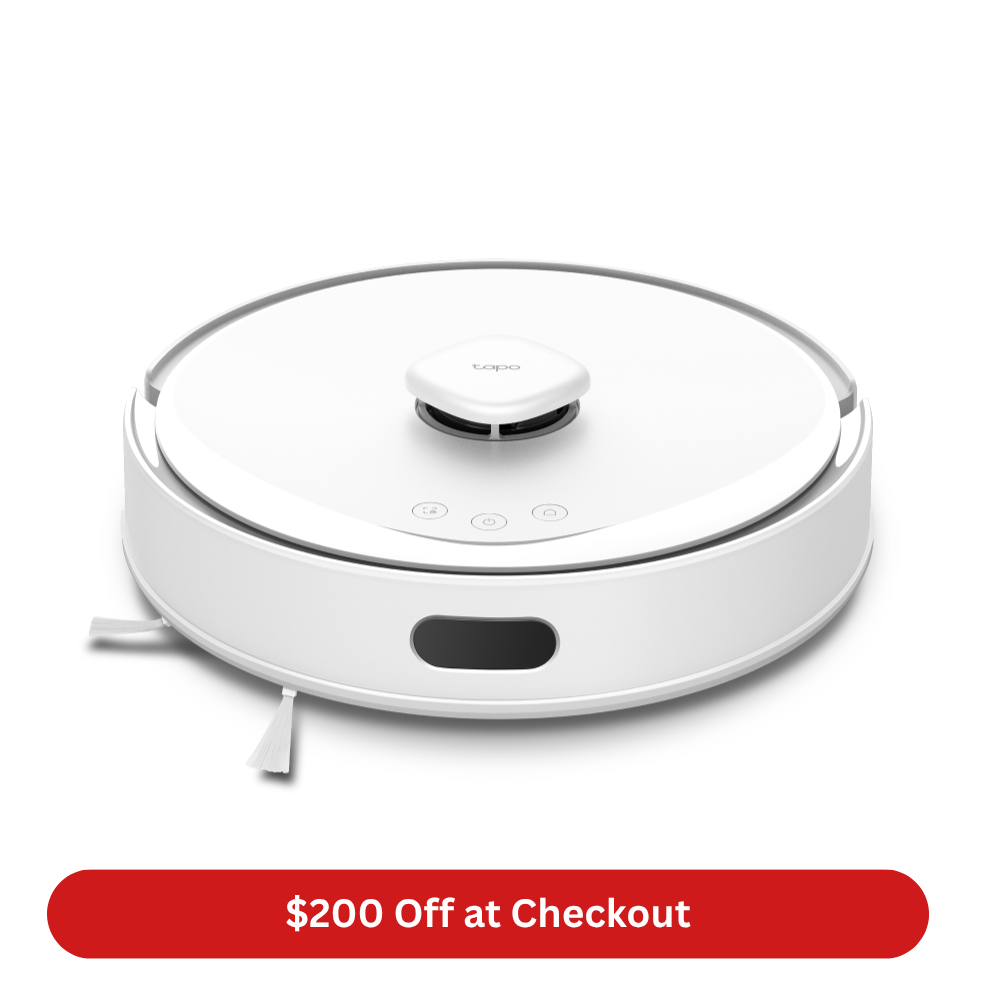 Tapo RV30 Max White | Robot Vacuum & Mop, 5300Pa Suction, LiDAR Navigation