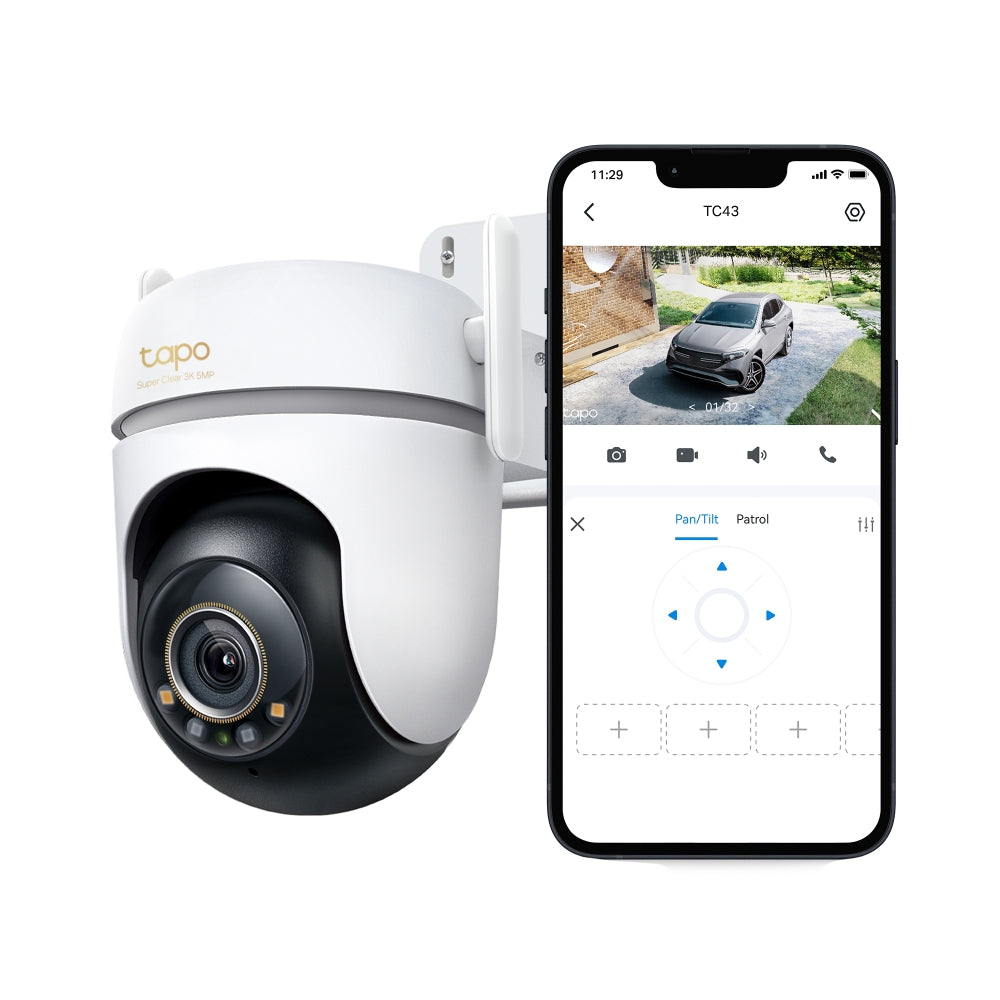 Outdoor Pan/Tilt Security Wi-Fi Camera, TC43