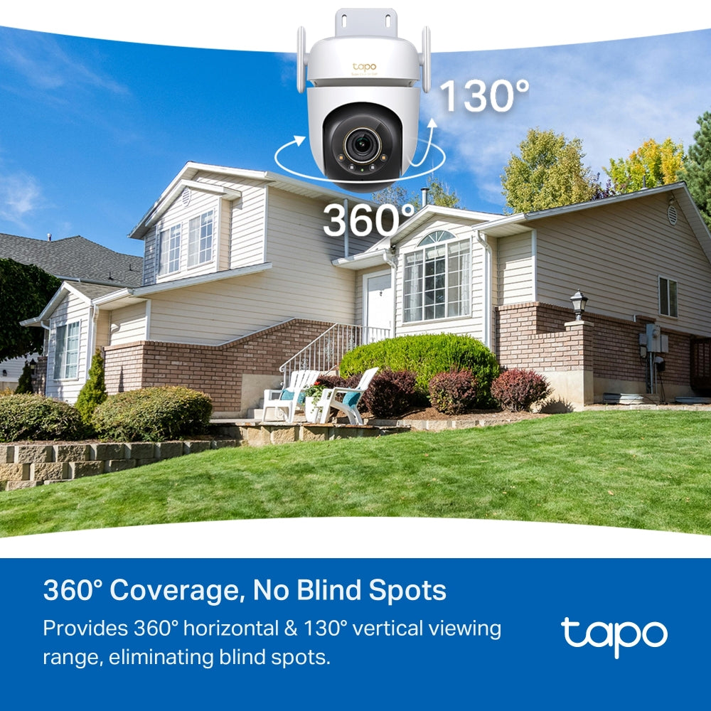 Outdoor Pan/Tilt Security Wi-Fi Camera, TC43(2-pack)